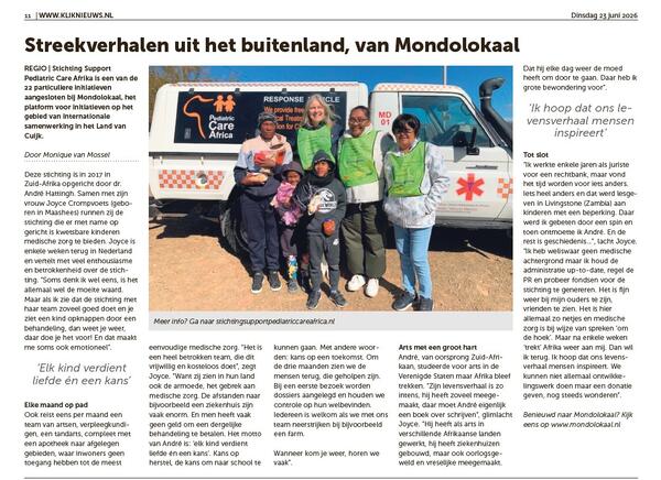 Maashese actief in Zuid Africa