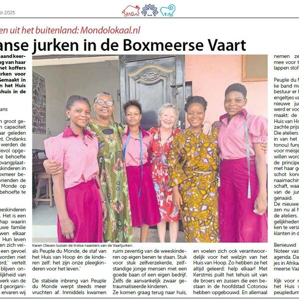Afrikaanse ateliers  ondersteunen de Boxmeerse Vaart